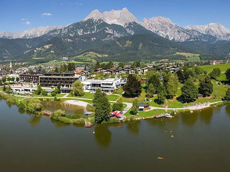 Ritzensee lake and summer landscape in Saalfelden